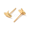 Brass Ginkgo Leaf Stud Earrings for Women EJEW-P199-18G-2