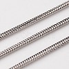 Non-Tarnish 3.28 Feet 304 Stainless Steel Round Snake Chains X-CHS-L015-06-1