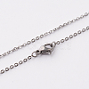 Tarnish Resistant 304 Stainless Steel Cable Chain Necklaces STAS-O056-12-1