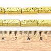 Electroplated Natural Lava Rock Beads Strands G-I360-K03-01-4