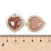Natural Strawberry Quartz Faceted Heart Pendants G-I382-03G-06-3