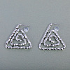 Triangle Spiral Pattern Brass Stud Earrings FT5549-2
