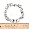 304 Stainless Steel Cable Chain Bracelets for Women BJEW-Q050-01C-P-3