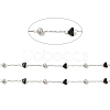 Black Glass Faceted Triangle Beaded Chains CHS-B004-03P-2
