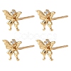 SHEGRACE Brass Micro Pave Clear Cubic Zirconia Stud Earrings XGRQ4N197-725G-1