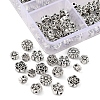 120Pcs 6 Style Tibetan Style Alloy Flower Beads TIBE-YW0001-26-3