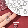 SHEGRACE Brass Micro Pave Clear Cubic Zirconia OT Toggle Claps XGRQ5K371-830P-4