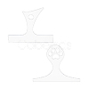 2Pcs 2 Styles Transparent Acrylic Router Templates DIY-DC0002-74-8