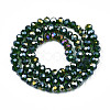 Electroplate Glass Beads Strands EGLA-A034-T6mm-B28-2