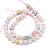 Round Natural Morganite Beads Strands G-F222-35-4mm-4