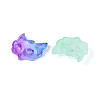 Baking Paint Transparent Glass Connector Charms DGLA-N018-18-2