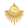 Ion Plating(IP) 304 Stainless Steel Pendant Cabochon Settings X-STAS-H172-13G-1