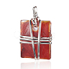 Brass Lampwork Big Pendants PALLOY-J356-08D-2