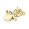 Brass Micro Pave Cubic Zirconia Pendants KK-L229-51G-2