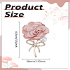 1Pc Rose Alloy Cloth Lapel Pins JEWB-LP0010-16-2