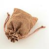 Polyester Imitation Burlap Packing Pouches Drawstring Bags ABAG-R004-18x13cm-03-2