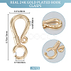 Beebeecraft 20Pcs Brass Hook Clasps KK-BBC0009-29-2