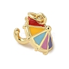 Brass Enamel Charms KK-C110-30G-02-2
