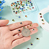 72Pcs 12 Styles Rack Plating Brass Glass Charms KK-TA0001-78-6