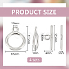 4Sets 925 Sterling Silver Toggle Clasps STER-BC0003-07-2