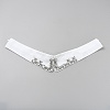 Polyester & Glass Rhinestone Fake Shirt Collar DIY-WH0060-71A-1