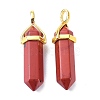 Natural Red Jasper Pointed Pendants G-G025-01G-12-2
