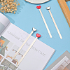 4Pcs 2 Colors 201 Stainless Steel Bookmarks AJEW-CP0005-79-4