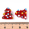 Christmas Theme Handmade Lampwork Bumpy Beads LAMP-G142-06-M-4