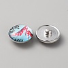 Platinum Plated Brass Jewelry Snap Buttons BUTT-WH0050-I01-2