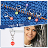 Acrylic Flat Round with Number Pendant Locking Stitch Markers HJEW-PH01870-4