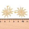 Brass Micro Pave Clear Cubic Zirconia Pendants KK-C166-02G-3