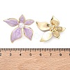 304 Stainless Steel Enamel & ABS Plastic Pearl Stud Earrings for Women SA-CBA2696-28G-02-5