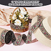 Sparkle Polyester Flower Embroidery Ribbons SRIB-WH0011-266B-5