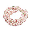 Handmade Silver Foil Glass Lampwork Beads LAMP-Q030-02O-3
