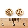 Brass Micro Pave Clear Cubic Zirconia Spacer Beads LS-KK-K371-31G-3