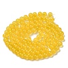 Baking Paint Imitation Jade Glass Round Bead Strands X-DGLA-Q021-8mm-30-3