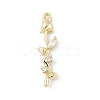 Brass Micro Pave Cubic Zirconia Pendants KK-M326-13C-G-1