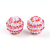 Stripe Pattern Resin AB Rhinestone Round Beads RESI-S313-18x20-11-1