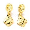 Brass European Dangle Charms KK-M247-01G-2