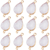 12Pcs Druzy Quartz Crystal Connector Charms FIND-SC0005-34-1