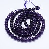 Natural Amethyst Round Bead Strands X-G-M212-6mm-01C-2