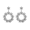 Alloy Rhinestone Stud Earrings PW-WG7C7B7-06-1