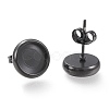304 Stainless Steel Stud Earring Settings STAS-I162-02C-B-2