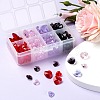 240Pcs 8 Style Romantic Valentines Ideas Glass Charms GLAA-LS0001-06-5