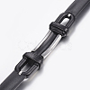 PU Leather Braided Cord Bracelets X-BJEW-E324-C07-4