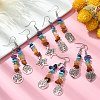 Natural & Synthetic Mixed Stone Chips Dangle Earrings EJEW-JE05390-4