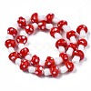 Mushroom Handmade Lampwork Beads Strands LAMP-R116-13A-2