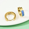 304 Stainless Steel Enamel Hoop Earrings EJEW-K268-19G-04-3