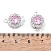 Flat Round Brass Micro Pave Cubic Zirconia Box Clasps KK-B125-15B-03S-3