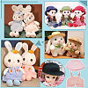 1Pc Cotton & PU Leather Suspender Trousers and 1Pc Cloth Bucket Hat for Dolls Accessories DOLL-WR0001-05A-5